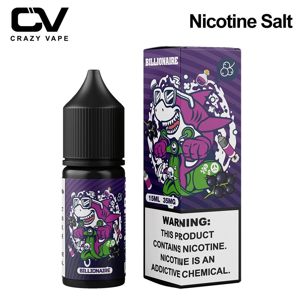 Wholesale Blackcurrant Salt Nic E Liquids Flavours 35mg PG50 - Crazy Vape Mini