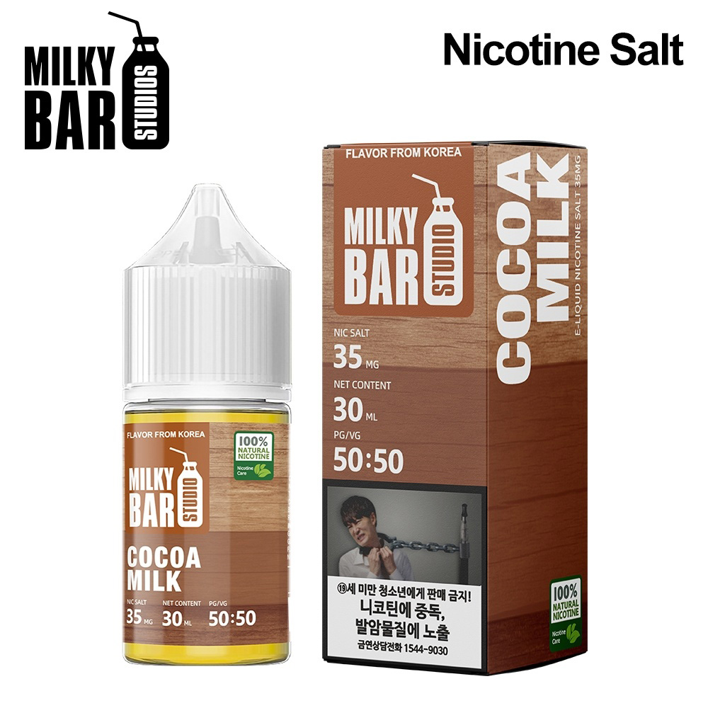 Milky Bar Cocoa Milk Flavor Nicotine Salt 5 ml 6mg vape juice compared to cigarettes 35MG 30ML